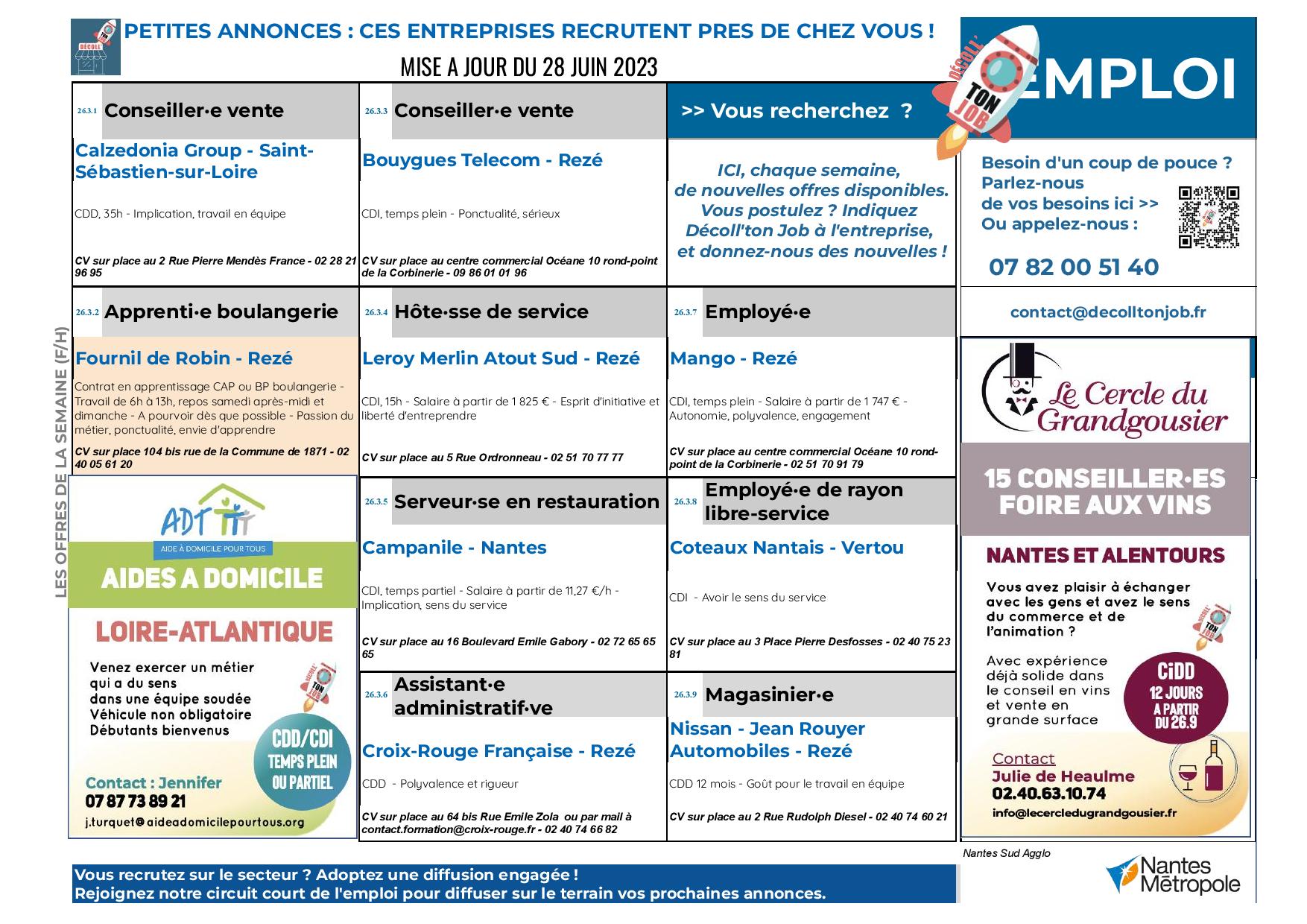 Offres d'emploi | Mairie de Monnières | Site officiel de la ville de ...